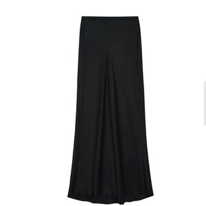 NWT - Anine Bing Black Bar 100% Silk Skirt - Size L